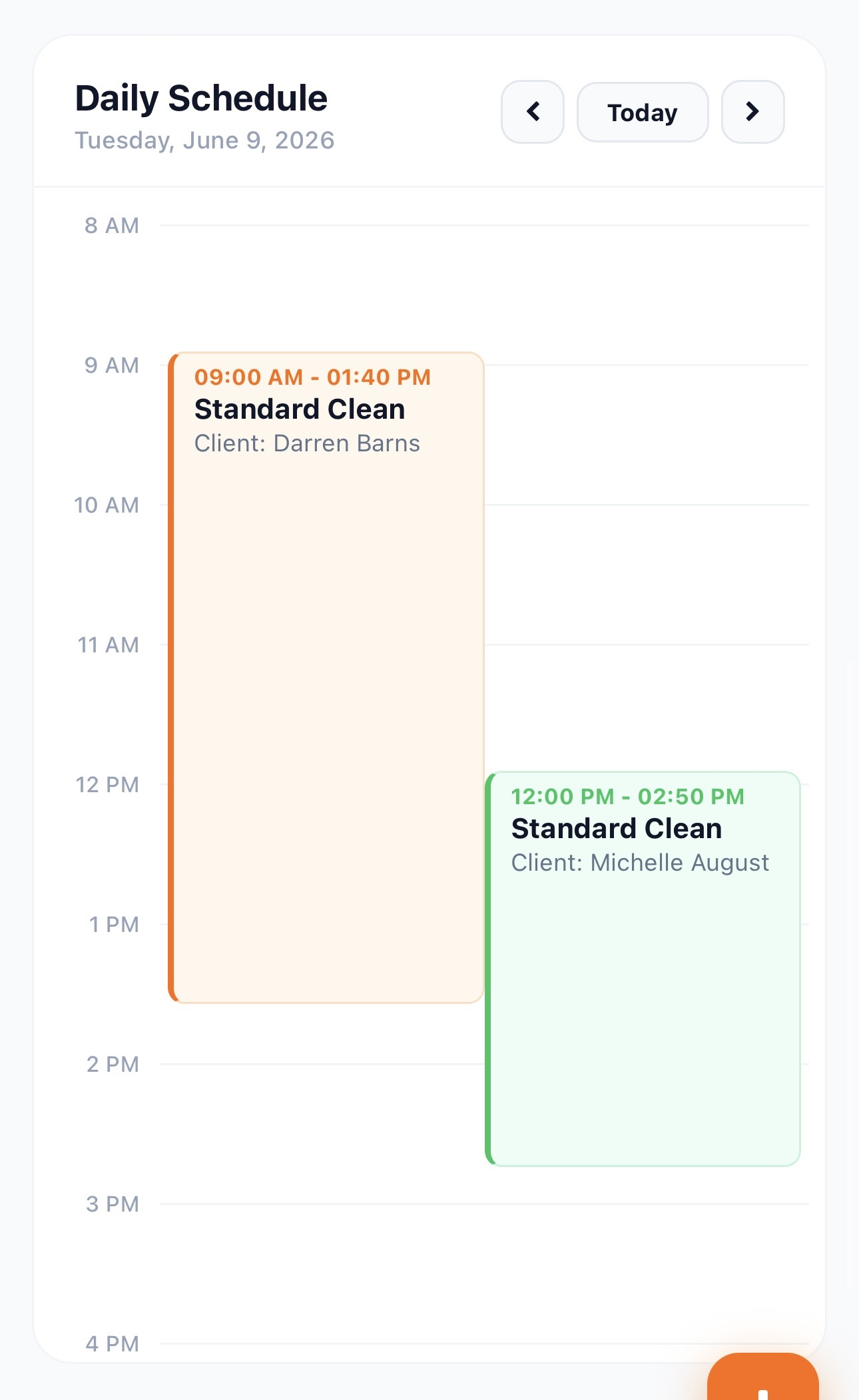 The day, colour-coded