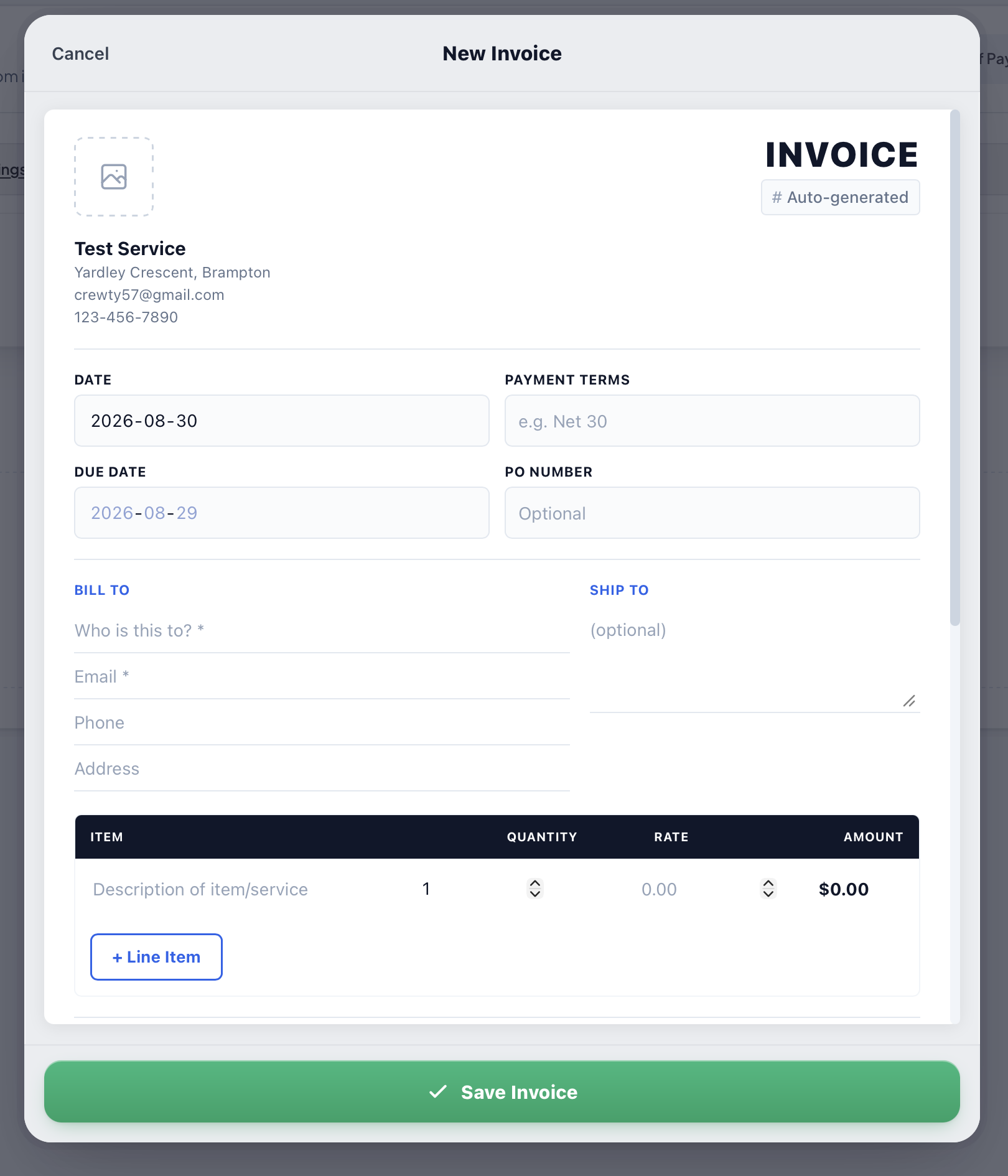 Crewty finance: invoices, payments, and profit by service