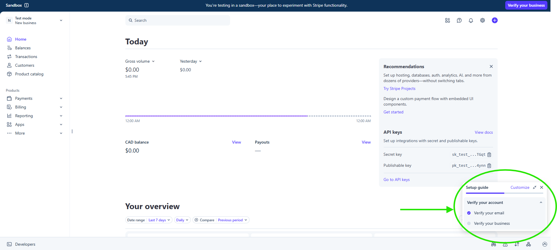 The Stripe setup guide checklist